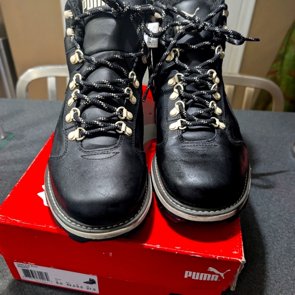 Puma Men’s Black Leather Hiking Boots